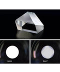 Prism comparison for Angled Monocular Quick Focus Portable Telescope showing BAK4 and BAK7 optics on black background
