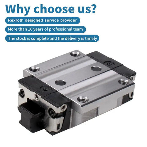 German Made Beefy Ball Slider Linear Block R165181420 Pro Grade Linear Guide For CNC Machines And Automation Heavy Duty Motion Slider 1 Piece Block Full Series Availability And Custom Length Cutting, steel block