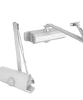 Heavy Duty Aluminum Alloy Hydraulic Door Closer Commercial Grade Self Closing System With Dual Valve Two Speed Adjustment Smooth Close
