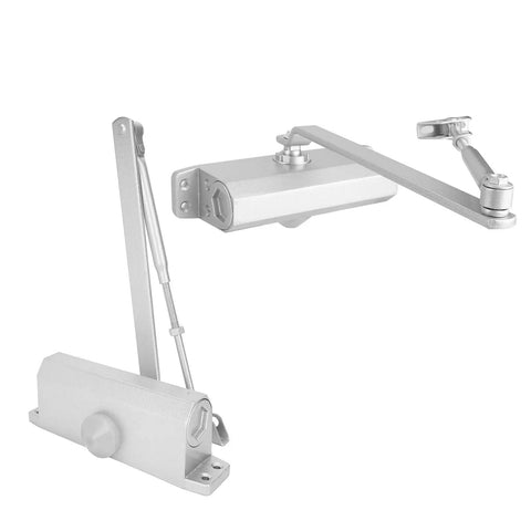 Heavy Duty Aluminum Alloy Hydraulic Door Closer Commercial Grade Self Closing System With Dual Valve Two Speed Adjustment Smooth Close