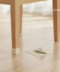 Beige Selfadhesive Felt Furniture Pads For Hardwood And Tile Floors 3.15 By 2.36 Inches Square Floor Protectors on chair leg