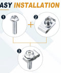 20 Piece M8 Body Bolts And U Nuts Kit With Manganese Steel U Clips For Bumper And Fender Liner Push Pull Fasteners Engine Bay Retainers Replacement Hardware For Most Cars, easy installation steps