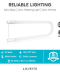 U Bend LED Tube Light T8 T12 18W 2000 Lumens 3000K Soft White Fluorescent Tube Replacement Direct Or Ballast Bypass DLC Listed