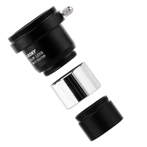 2x Barlow Lens for 1.25 Inch Eyepieces With M42 Thread, Multi Coated Broadband Green Film parts displayed