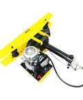 Heavy Duty 110V Electric Hydraulic Pipe Bender With 21 Ton Force And 10 Precision Dies For Round Copper Steel Tubing side view of yellow frame and hydraulic system