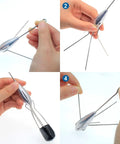 Hands assembling Three Piece Spider Sinkers Set For Saltwater Fishing Includes 3 Oz 4 Oz And 5 Oz Weights Durable Anti Drift Bottom Casting Sinker For Beach And Ocean Surf Fishing Go To Tackle For More Hits.