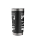 Glider Pilot Stainless Steel Insulated Tumbler For Sailplane Enthusiasts And Aviation Fans Dope Travel Cup, black with graphics