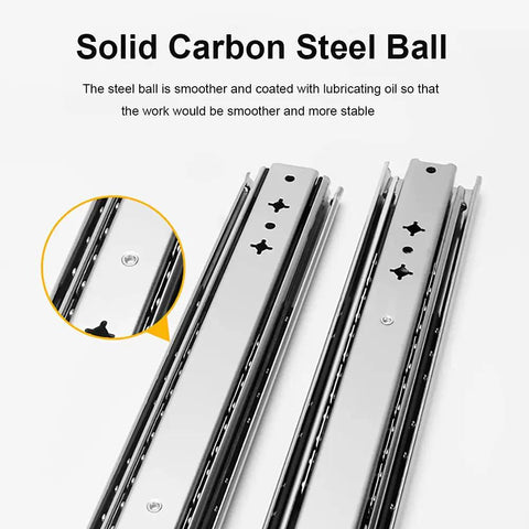 22 Inch Heavy Duty Drawer Slides 250 Lb Full Extension Side Mount Ball Bearing Rails 1 pair zinc plated steel ball detail