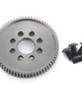 40CR Steel Spur Gear 48P 66T CNC Machined for One Tenth Scale RC Cars with mounting screws