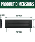 Low Voltage LED Step Lights 4W 12V Surface Mount With Horizontal Louvered Faceplate For Steps Decks Pathways And Fences 2700K IP65 Die Cast Aluminum Black 6 Pack dimensions