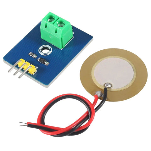 12Pcs Piezo Vibration Sensor Module For Arduino Diy Kit 3.3V Or 5V Analog Ceramic Piezo Element Board With Compact 30mm By 23mm Size For Makers And Hobbyists
