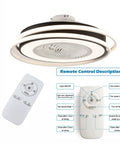 WEvalMC Ceiling Fan Light with Control Modern 5 Blades 3 Color Temperatures with remote control features and design.