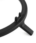 Close-up of Heavy Duty Cast Iron Wok Ring 7 Inch Wok Support Ring For Gas Stoves showing ribbed design and support prongs