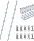 2 Pack Heavy Duty Vertical Garage Door Track Replacement Rails For 7 Foot Tall Doors Left And Right Side Tracks Galvanized Steel Hardware 2 Inch Roller Compatible Includes Brackets Silver Finish