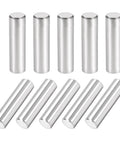 Ten Pack 8mm By 30mm Stainless Steel Dowel Pins Set For Shelves And Fastening, Durable 304 Grade Cylindrical Shelf Support Pins In Silver Tone
