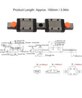 Beefy Linear Rail Bearing Kit With Two Slide Blocks For Automation Equipment And Packaging And Printing Precision Positioning Steel Construction For Industrial Use, 100mm