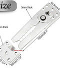 Keep Your Modular Sofa Locked And Loaded With These Heavy Duty Sectional Couch Connectors Seven Piece Snap Lock Furniture Clips, silver connectors with size measurements.