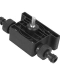 Compact Electric Drill Water Pump For Rapid Fluid Transfer, Drains Oil Or Waste Fast At 30 Liters Per Minute With Direct Drill Connection And 15mm Port, showing black plastic pump structure.