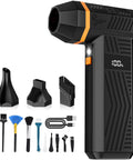 Electric Air Duster With 180000 RPM Brushless Motor, 4-Speed Adjustable, Display Screen, LED Light, 5000mAh Rechargeable Battery