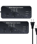 Two Stage Ultrasonic Animal Deterrent System For Home Use High Efficiency Pest Repeller with safe signals, black design, 2-pack