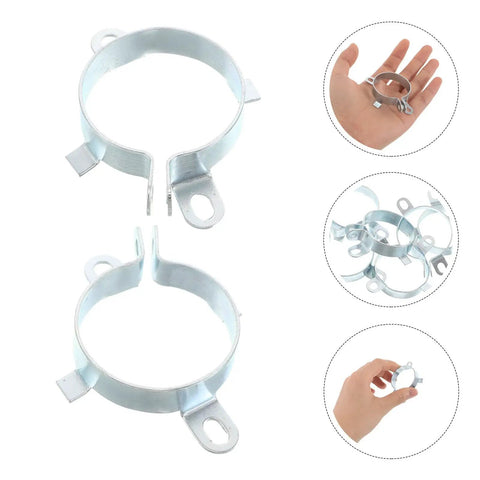 Sturdy Metal Capacitor Mounting Brackets Set Of 6 35mm Clips With 2 Fixing Holes Iron Capacitor Retention Clamp For Audio Gear Electronics Circuit Boards And Power Supply Repair, 6-pack on white