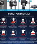 Function display of Heavy Duty Leather Hole Puncher Hand Punch Manual Press With Ductile Iron Base Arbor Press