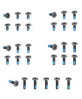 Badass 30 Piece Red Dot Sight Screw Kit Featuring Five Precision Metric Thread Lengths For Totally Smooth Optic Mounting and Zero Sweat Scope Installations For Your Rifle Build, showing various screws with blue thread locker.