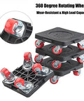 Heavy Duty Furniture Movers with 360 Degree Rotating Wheels Lifter Dolly for Sofa Refrigerator Cabinet and More 440 Lbs Capacity