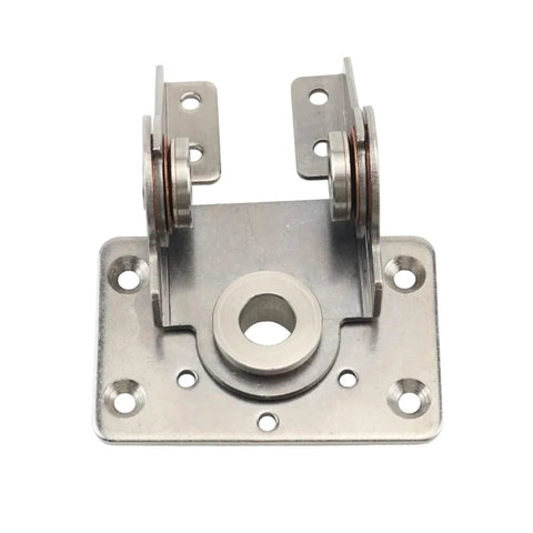 Stainless steel damping bilateral torque hinge on mounting plate with holes (1 piece)