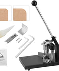 Hand Operated Corner Rounder Cutter with R6 and R10 Dies for Paper and Laminate, heavy-duty tool with accessories and sample cuts