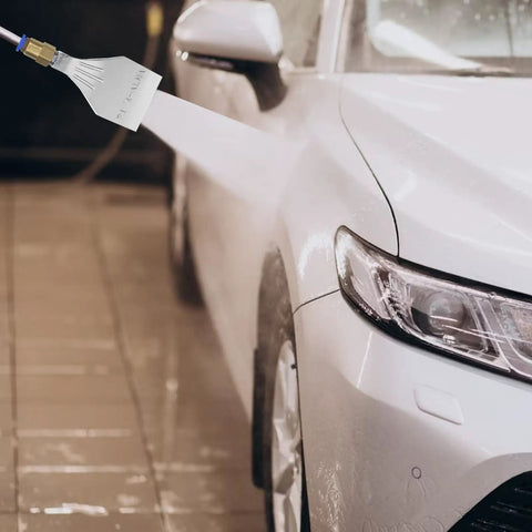 Heavy Duty Industrial Aluminum Air Blower Nozzle With 4Mm Orifice And 14 Inch Male Thread perfect for drying car surfaces with fast airflow.