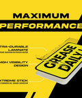 Daily Lubrication Stickers For Heavy Duty Machinery And Equipment - 2x1 Inch Maintenance Labels, 20 Count, Ultra Durable USA Made, Clear Lubrication Reminders To Prolong Equipment Life And Cut Downtime. yellow maintenance label stack with clear gloss laminate
