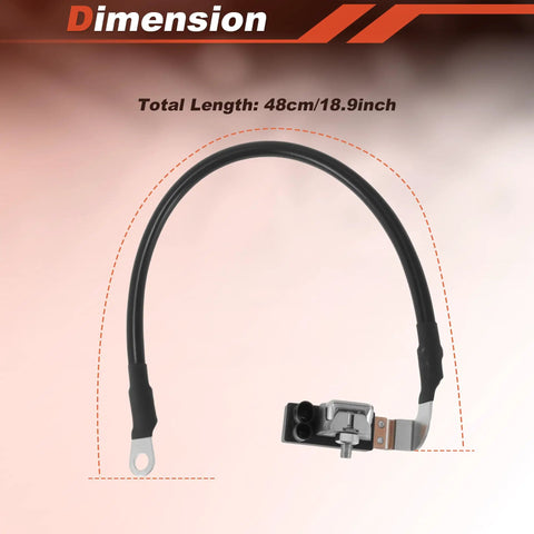 Rig Ready Premium Battery Negative Sensor Cable For Mercedes Benz S350 S400 S550 S600 Cars Built For Dead Simple Plug Swap And Verified A2215420718 Match Specs, 18.9 inch cable with metal connectors.