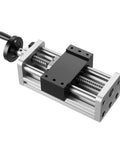 Precision Linear Stage Actuator With 100 mm Stroke For CNC Routers And 3D Printers X Y Z Axis Dual Ball Screw And Dual Guide Rails Handwheel
