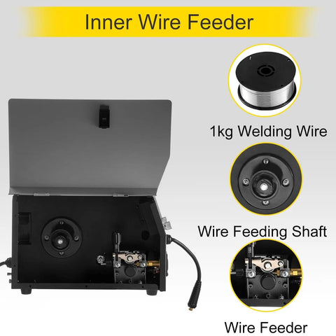 Inner wire feeder of 6 In 1 200 Amp MIG Welder With Flux Core TIG MMA Semi Auto Welding Machine For Aluminum And Steel