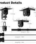 Dimensions of Beefy Cargo Box Ceiling Hoist With 3 Pulleys, Heavy Duty Garage Lift System Holds Up To 150 Lbs.