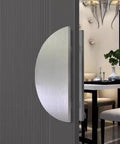 Push Pull Door Handle Set Made From Aluminum Alloy Rust Resistant For Entry Gates And Glass Doors Durable Door Hardware Kit Installed