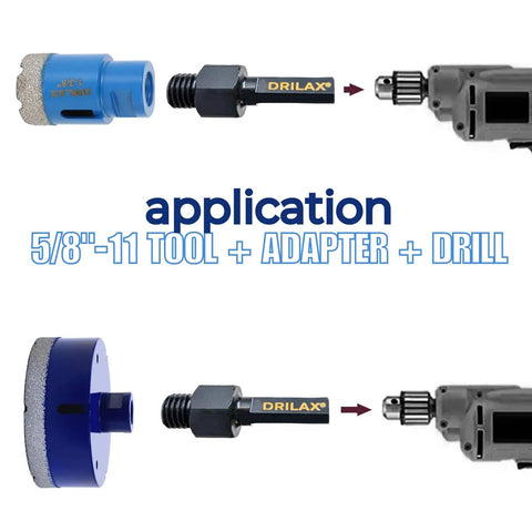 Angle Grinder To Drill Adapter Five Eighths Inch Eleven To One Half Inch Converts Diamond Core Bits Grinding Cups