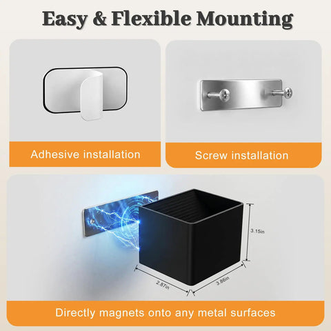 Rechargeable Motion Sensor Wall Lights Black Battery Operated Sconce Delivers Automatic Flicker Free Glow mounting options and dimensions.