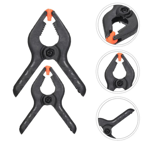 Cool 20 Piece Plastic Spring Clamp Kit For Woodworking And DIY Projects, Lightweight Durable Clips Perfect For Balloon Arches Backdrop Fastening And Crafts black plastic spring clamp set with orange tips