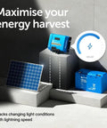 SmartSolar MPPT Charge Controller With Bluetooth 60A 250V MC4 NH354 with solar panel and battery display