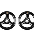 Heavy Duty 3 Spoke Round Handwheel Made From Durable Engineered Plastic For Machine Tools And Industrial Control Panels With Superior Grip And Anti Aging Performance You Need For Any Workshop Job, black 3-spoke handwheel pair
