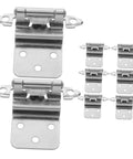 8-pack self-closing recessed cabinet hinges for kitchens and bathrooms