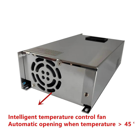 Top Notch Adjustable Industrial Power Supply 1000W with intelligent temperature control fan for electronics and testing.