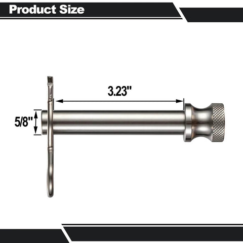 Image showing stainless steel trailer hitch pin and clip, five eighths inch diameter, 3.23 inch length, for 2" and 2.5" receivers.