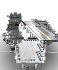 Top Shelf USS Enterprise CVN 65 Aircraft Carrier Building Blocks Set With 4941 Heavy Duty Bricks And 1 350 Scale Military Ship Model including detailed deck view.