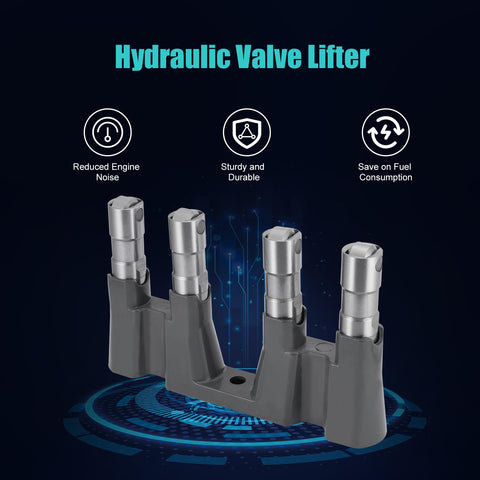 16 Piece Hydraulic Valve Lifter Set For LS1 LS2 LS3 LS6 LS7 LS9 LSX Engines Fits Camaro Corvette Silverado Cadillac Escalade GMC Pontiac 4.8L 5.3L 5.7L 6.0L 6.2L 1999 To 2013