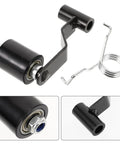 Ultimate Motorcycle Chain Tensioner Adjuster Roller Kit For Atv Dirt Bike 110-300Cc With Rock Solid Plastic And Iron Build To Stop Chain Slippage And Keep Your Ride Smooth On Any Trail, black roller with spring