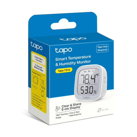 Smart Temperature And Humidity Monitor With 2.7 Inch E Ink Display Real Time Alerts Visual Graphics Hub Required For Stable Connectivity White Finish Swiss Made Sensor For Accurate Readings. Box front