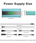 Dimensions of 54.6V 2A Electric Scooter Charger With LED Display; includes connector sizes and power supply measurements
